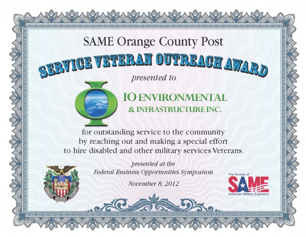 Service veteran outreach award